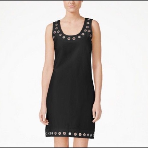 Calvin Klein Dresses & Skirts - Calvin Klein short black grommet dress Size 14 NWT